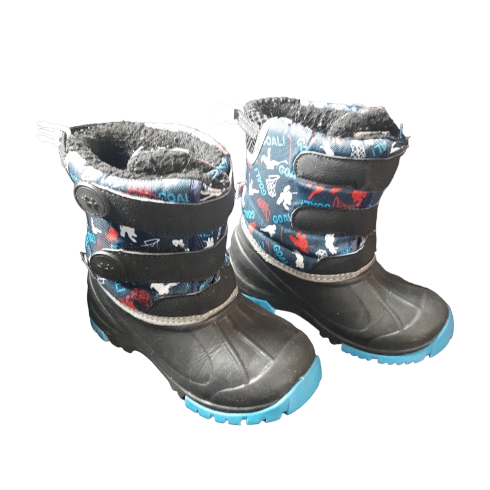 Hot Paws Boys Winter Boots Size 10 Waterproof Hockey